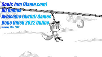 Sonic Jam (Game.com) All Games #AGDQ2022 Online Run