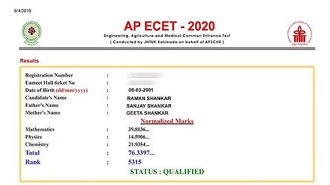 AP ECET Result  & Rank Card 2020 !! How To Check AP ECET Result And Rank Card 2020
