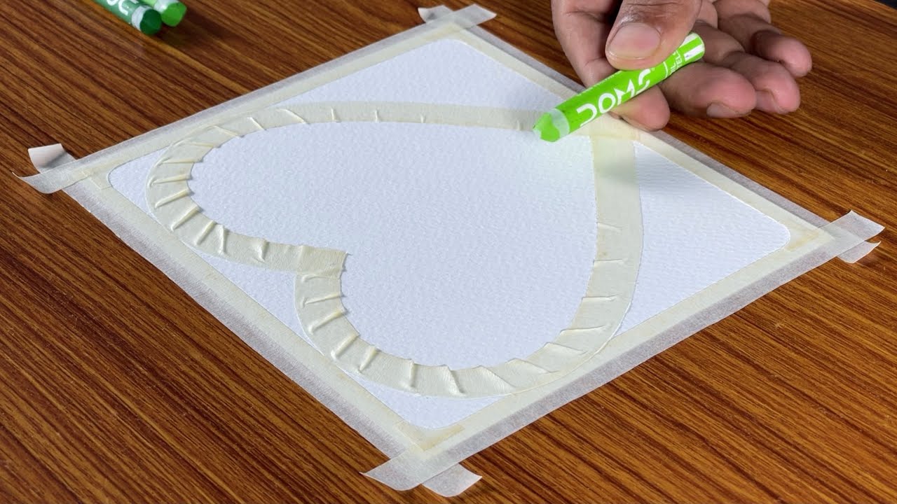 A Girl at Beach / Drawing with Oil Pastels / Step by Step