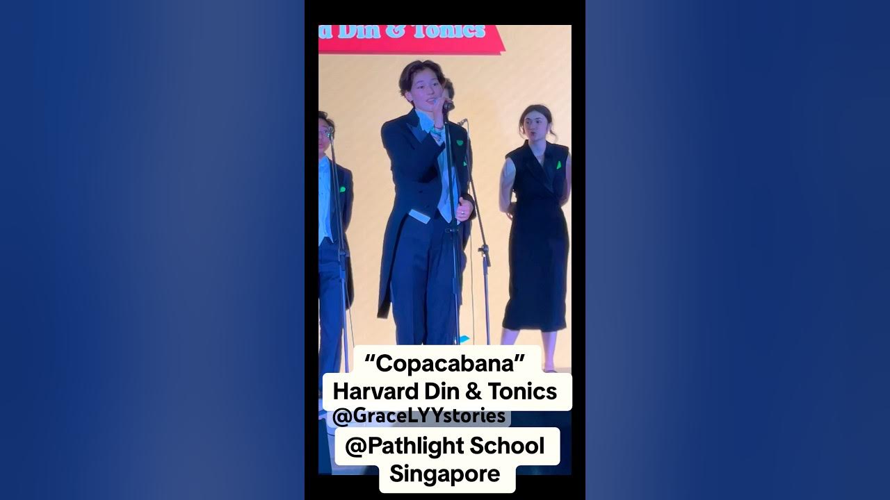Copacabana performed by Harvard Din & Tonics in Pathlight School Campus . Singapore . 20 July 2024 Copacabana performed by Harvard Din & Tonics in Pathlight School Campus . Singapore . 20 July 2024