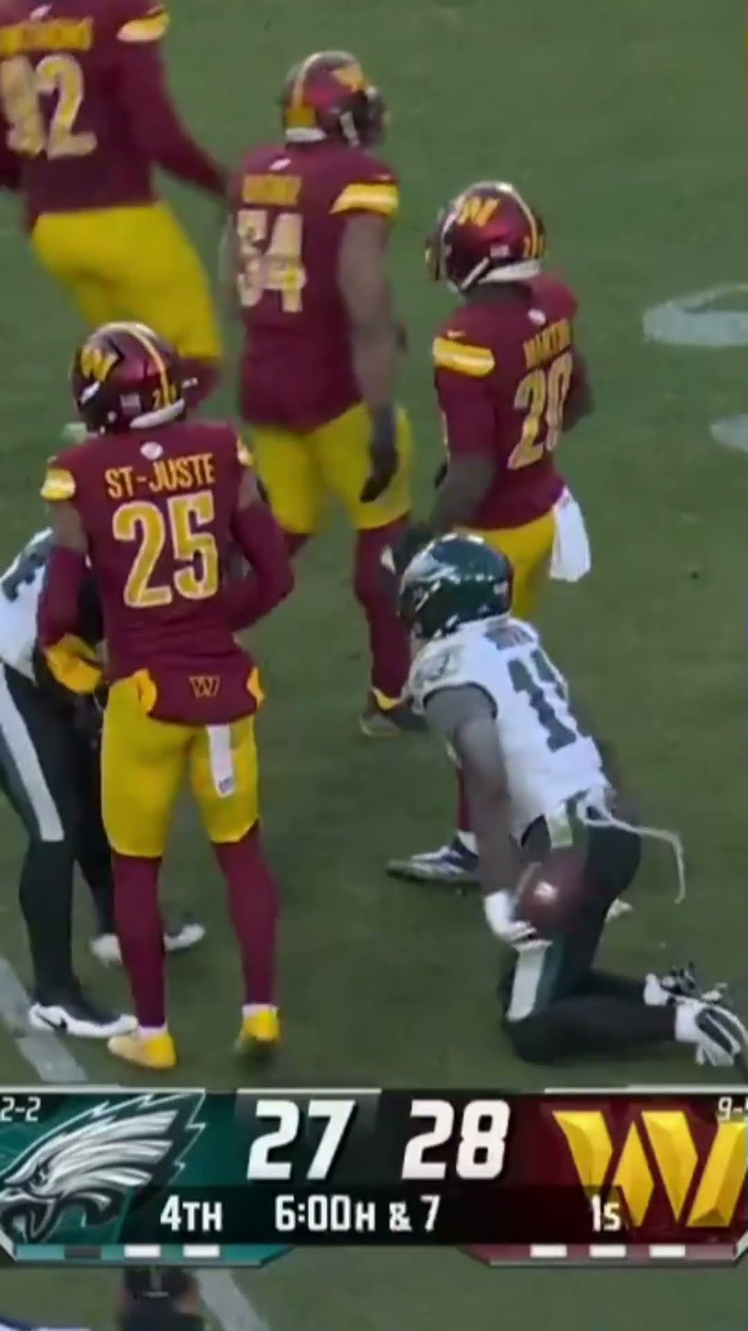 AJ Brown COMES UP CLUTCH on 4th down for 15 yards ?? Eagles vs Commanders Highlights