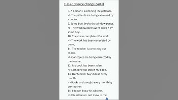 class-10 voice change part-2 || class-10 question bank voice change #english #grammar #viral