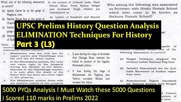L3 | UPSC Pre Elimination Technique | History PYQs | #ias #csat #prelims2023 #upsc tricks #upsc #mcq