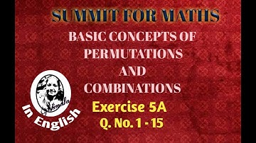 CA FOUNDATION || PERMUTATIONS & COMBINATIONS || EX 5A Q.NO 1 - 15
