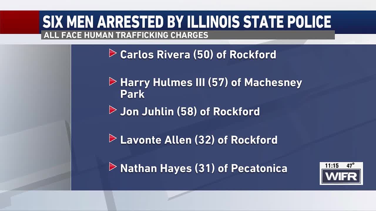 6 men arrested in Rockford for alleged human trafficking - YouTube