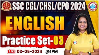 SSC CPO English Class | SSC CGL English Practice Set 03 | SSC CHSL English Class By Kiran Mam