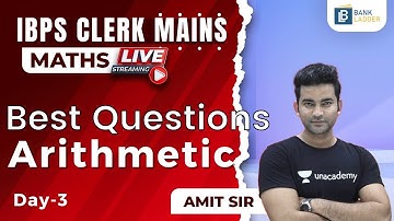 11:00 AM - IBPS CLERK MAINS | Maths by Amit Pandey | Arithmetic (Best Ques.)