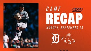 Tigers vs Red Sox Highlights | 9/28/25