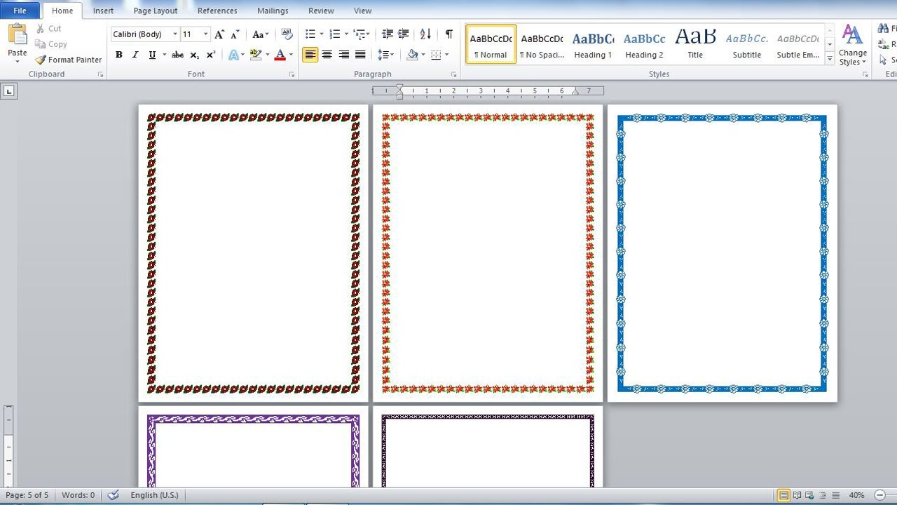 page border designs for microsoft word