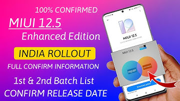 MIUI 12.5 Enhanced India Stable Update Rollout 1st & 2nd Batch List & Confirm Release Date Official