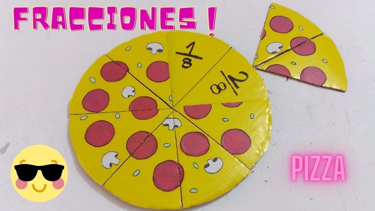 Aventurero Catastrófico Soberano pizza para aprender fracciones/ material didáctico - YouTube