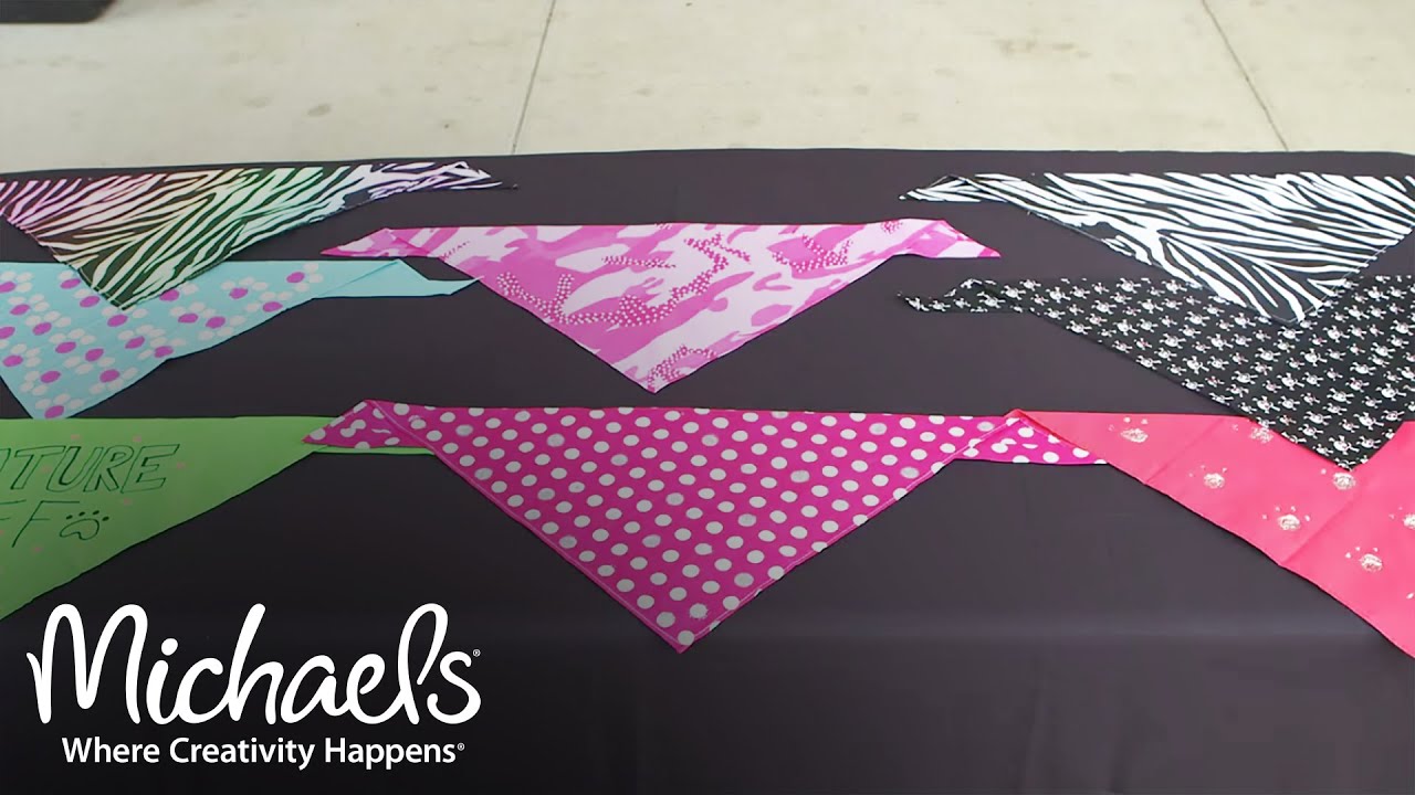 Dog Bandanas DIY Apparel Michaels YouTube