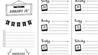 Create a Bullet Journal Weekly Planner Design in Illustrator
