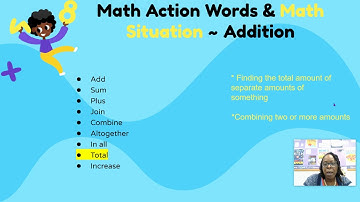 Math Action Words and Math situations ~ Review