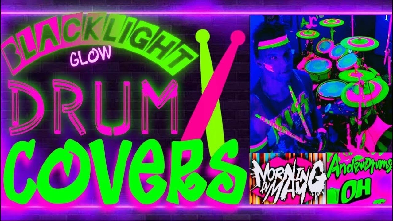 LATE NITE DRUM COVERS On BLACKLIGHT GLOW DRUMS ALL GENRES 60s 70s 80s late-nite-drum-covers-on-blacklight-glow-drums-all-genres-60s-70s-80s