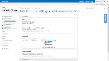 07 - SharePoint field level constraints settings page overview