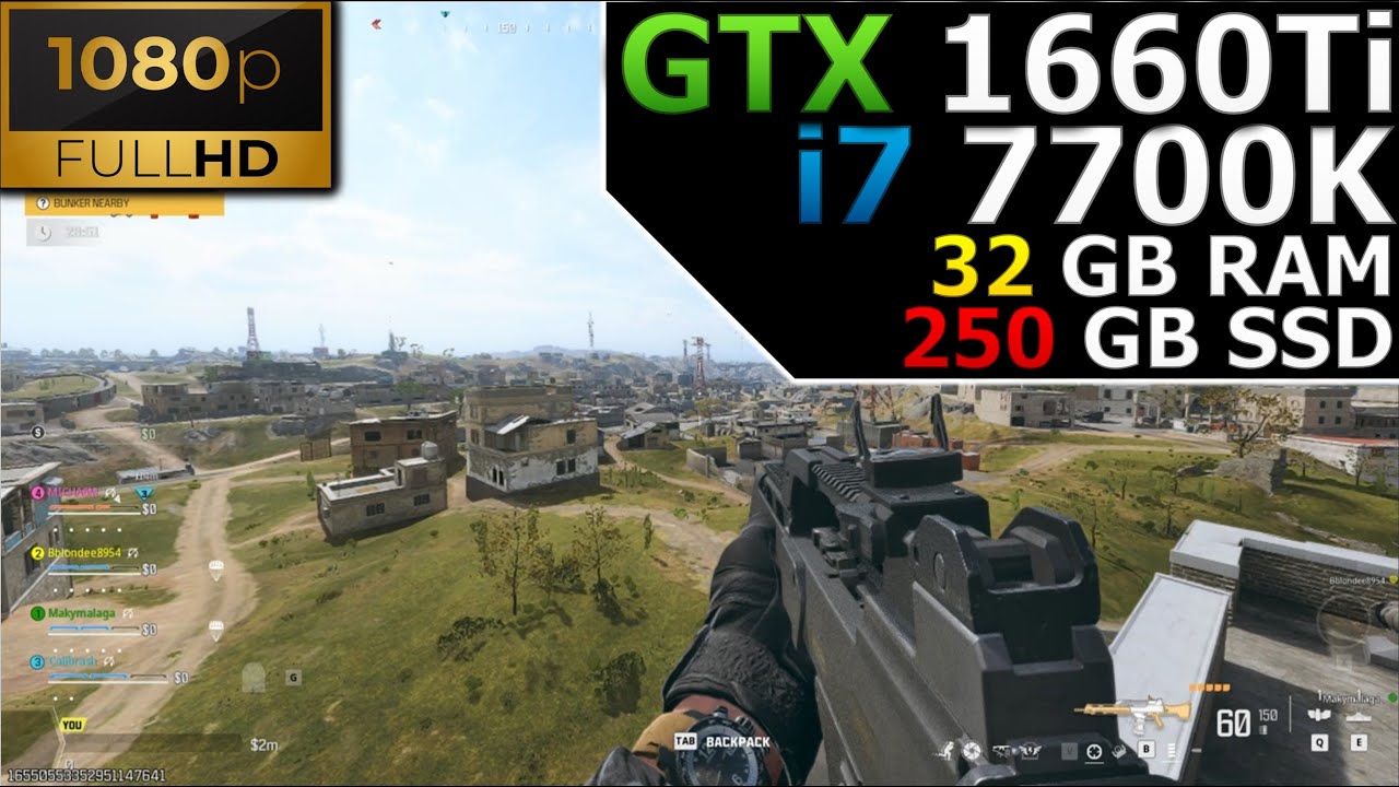 Call of Duty Warzone | 1080p | GTX 1660Ti | i7 7700K | 32GB RAM