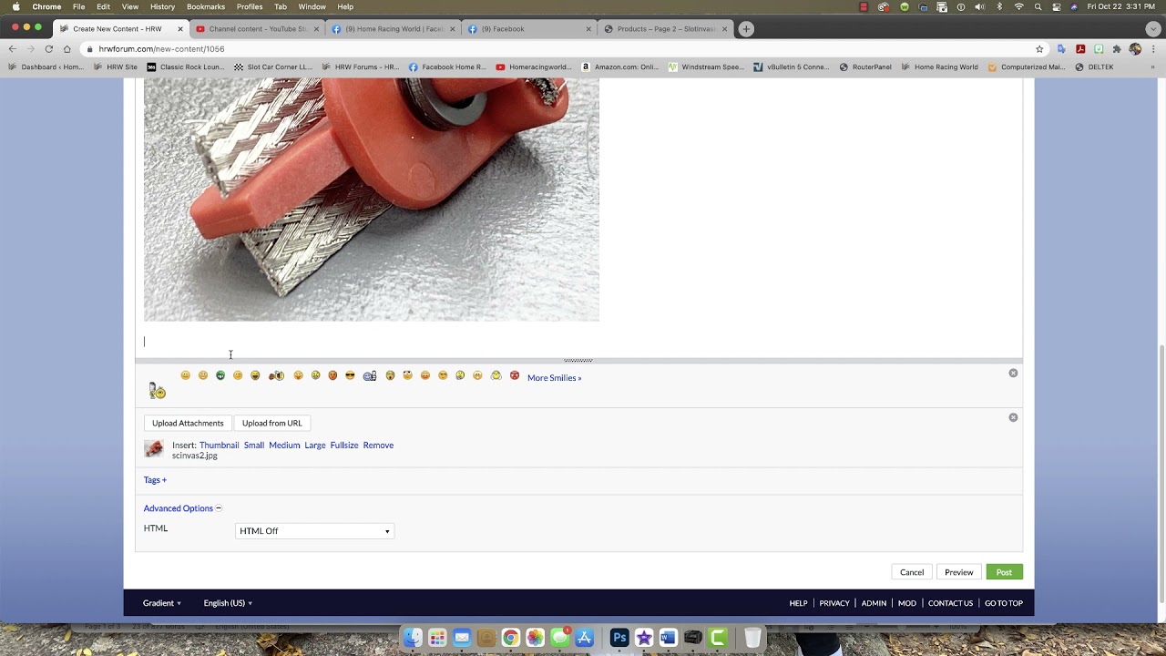 Updated photo upload for the forum. YouTube