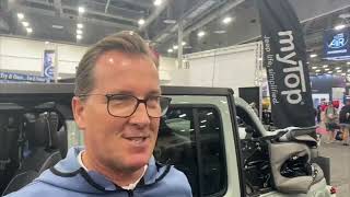 Chris demonstrates the new Gladiator and Bronco myTops at SEMA