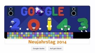 Silvester 2013 - Neujahrstag 2014 - Frohes neues Jahr (Google-Doodle)