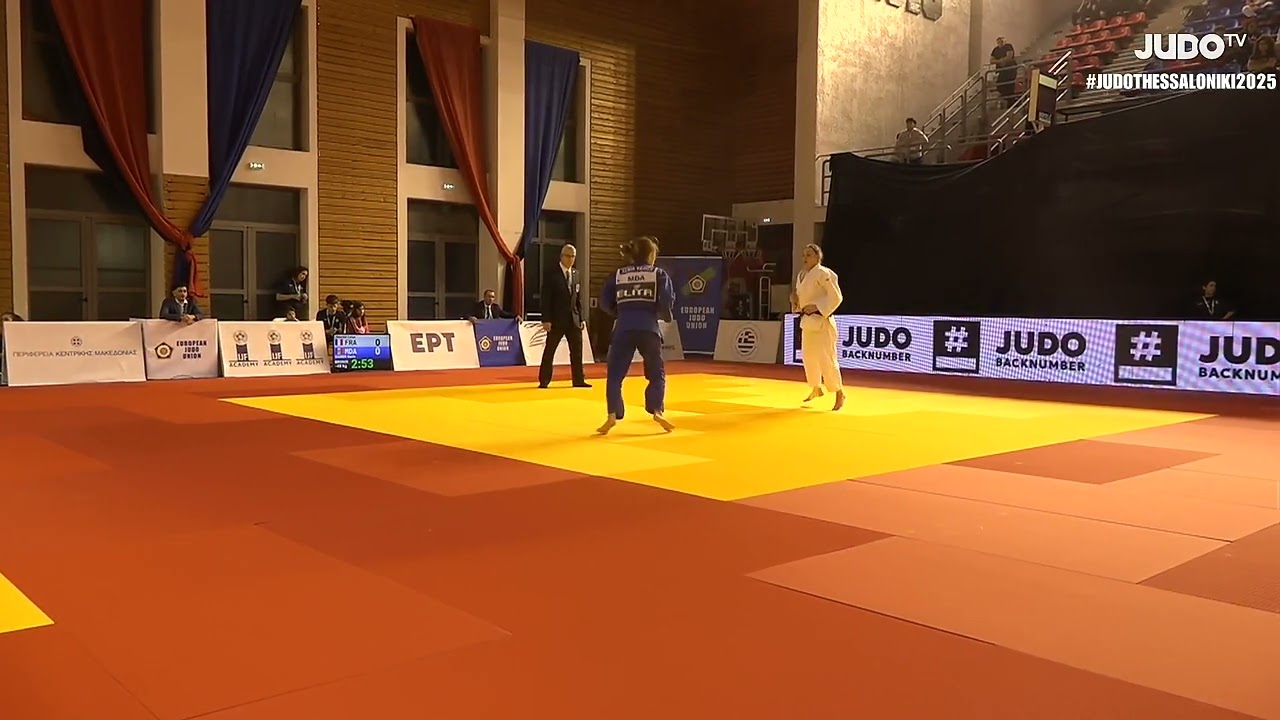 48 42 Celya JNAOUI vs  Xenia VAINER 🛑 Judo Thessaloniki Cadet European Cup 2025