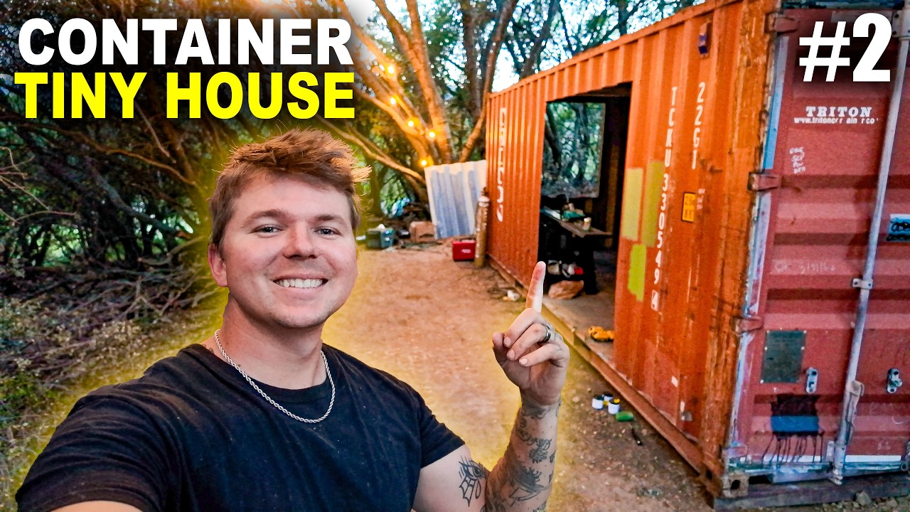 Making The First Cut Into The Side Of My Container Tiny Home! #2