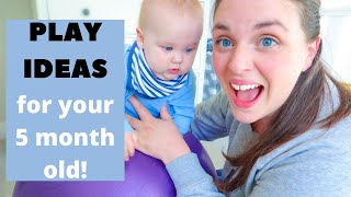 How to Play with a 5 MONTH OLD Baby! Play activities for 5 month old development.