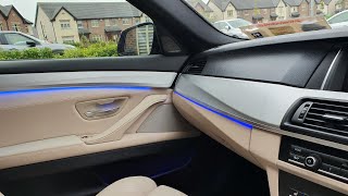 BMW F10 2016 9 Colours Ambient Lights Full installation+Coding Part 2