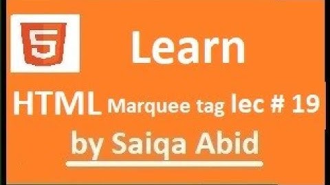 HTML Marquee tag with it