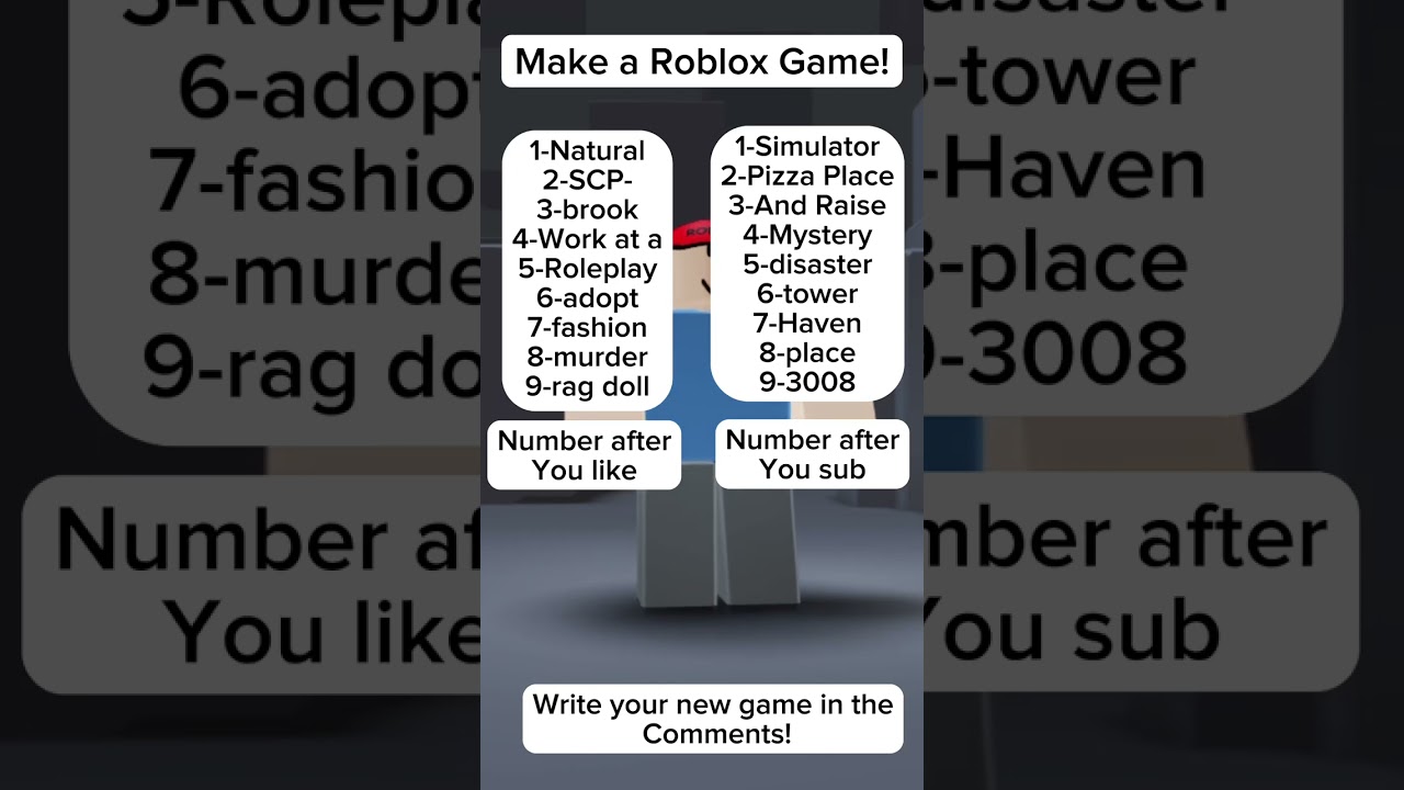 Make a roblox game! 