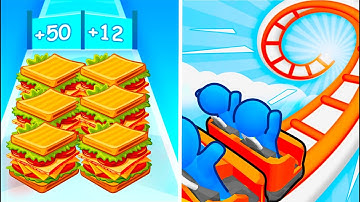 Food Run vs Runner Coaster 😉😝😜 Walkthrough All New Max Update Mobile Gameplay VA4236