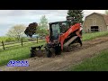 Kubota SVL95 track loader demo with power rake attachment