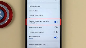 How to enable/disable Suggest actions and replies for notifications on Samsung A04s Android 13