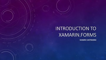 Introduction to Xamarin Forms