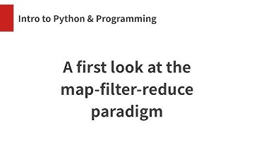 A first look at the map-filter-reduce paradigm
