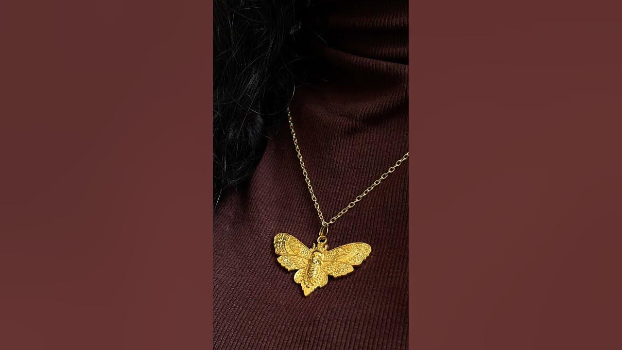 ~ An anti tarnish gold butterfly necklace 🦋