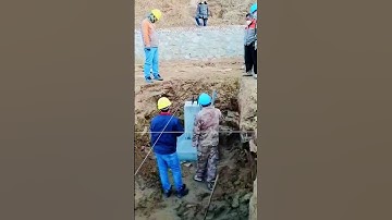 House foundation assembly installation- Good tools and machinery make work easy