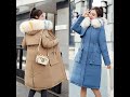 2020 Winter new arrival women coat winter fur collar with a hood thick cotton long jaket for women