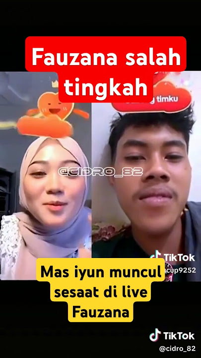 Fauzana kaget mas iyun muncul di live nya