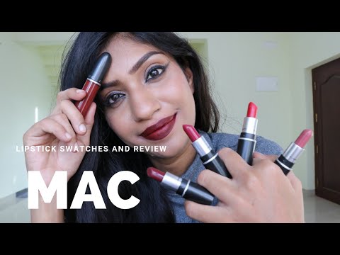 Lipstick Swatches And Review Mac Ruby Woo Diva Twig D For Danger Carnivores Lipstick Youtube