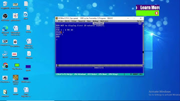 Qbasic program to display first 10 natural numbers.