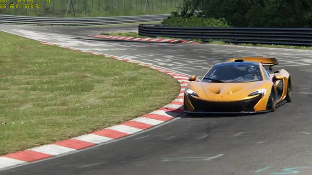 Assetto Corsa, Mclaren P1 at laser scanned Nordschleife - YouTube