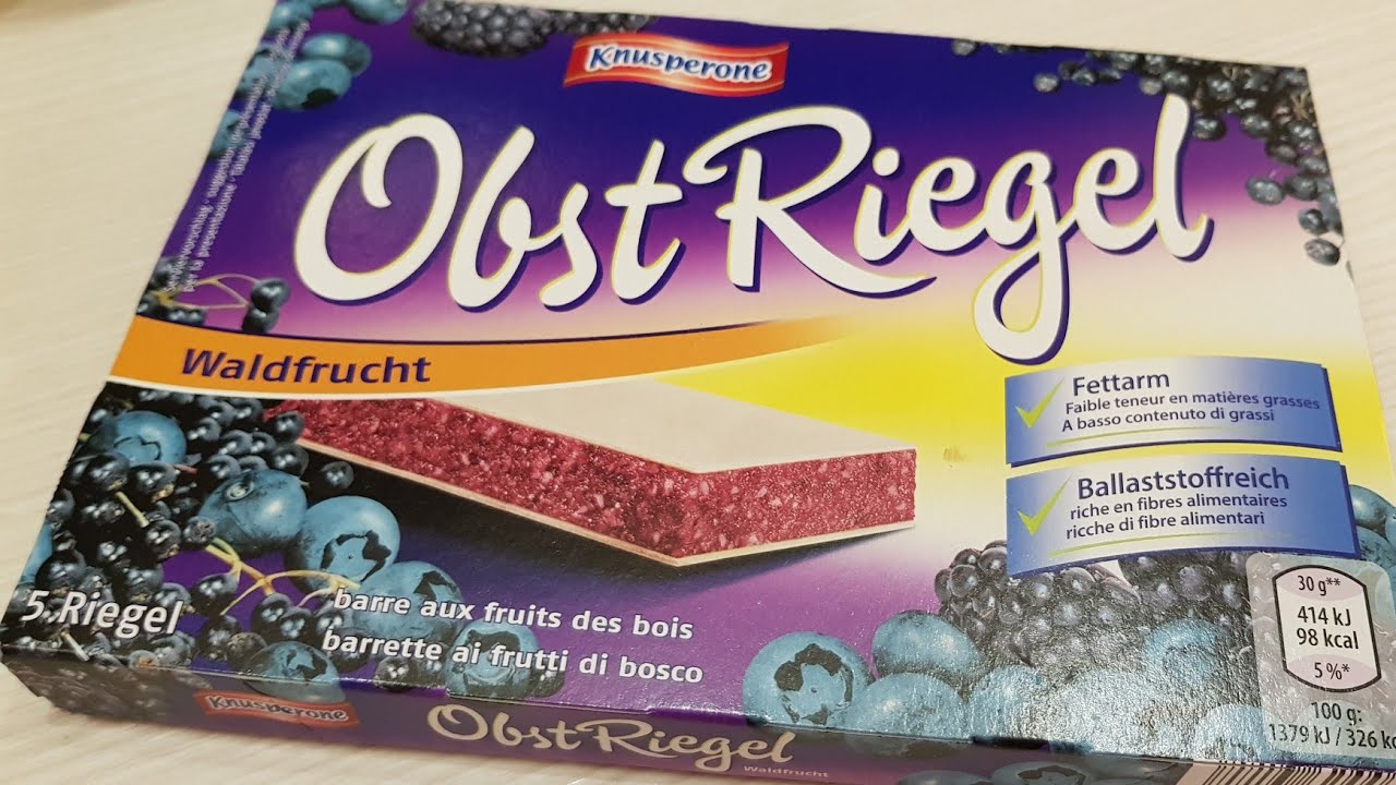 Obst Riegel Waldfrucht Knusperone Opening Youtube