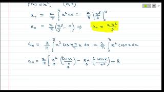 Fourier Half Range Cosine Series | Example |