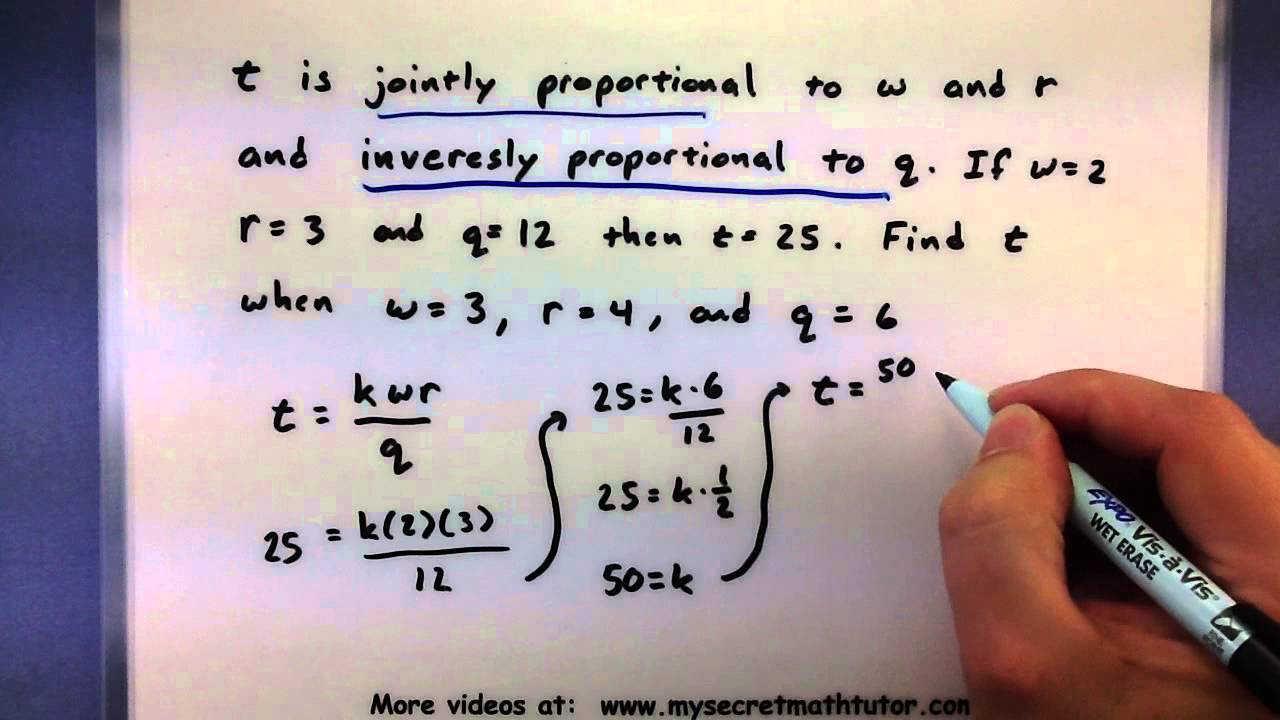 combined variation problem solving example