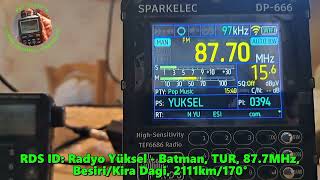 18.07.2026 12:18UTC, [Es], Radyo Yüksel-Batman, TUR, 87.7MHz, 2111km