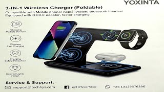 3-in-one foldable Wireless charger with fast charging