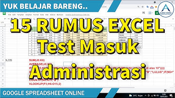 WAJIB BISA.. 15 RUMUS EXCEL UNTUK TEST LOLOS ADMIN KANTOR PERUSAHAAN
