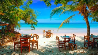 Beach Cafe Ambience with Ocean Wave Sounds and Instrumental Bossa Nova for Strees Relief, Relaxation