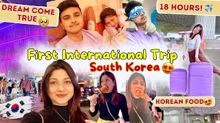 My 1st International Trip✈️ to SOUTH KOREA 😍🇰🇷 Vlog 01 #MauInSouthKorea